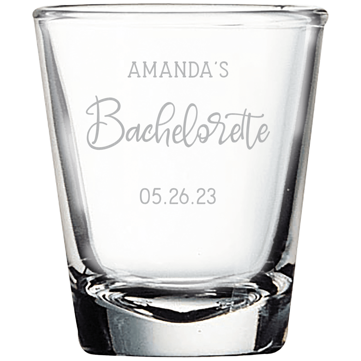 Shot Glass - Laser Engraved - Glass - Name Bachelorette Shot Glass - Bachelorette Party Gift