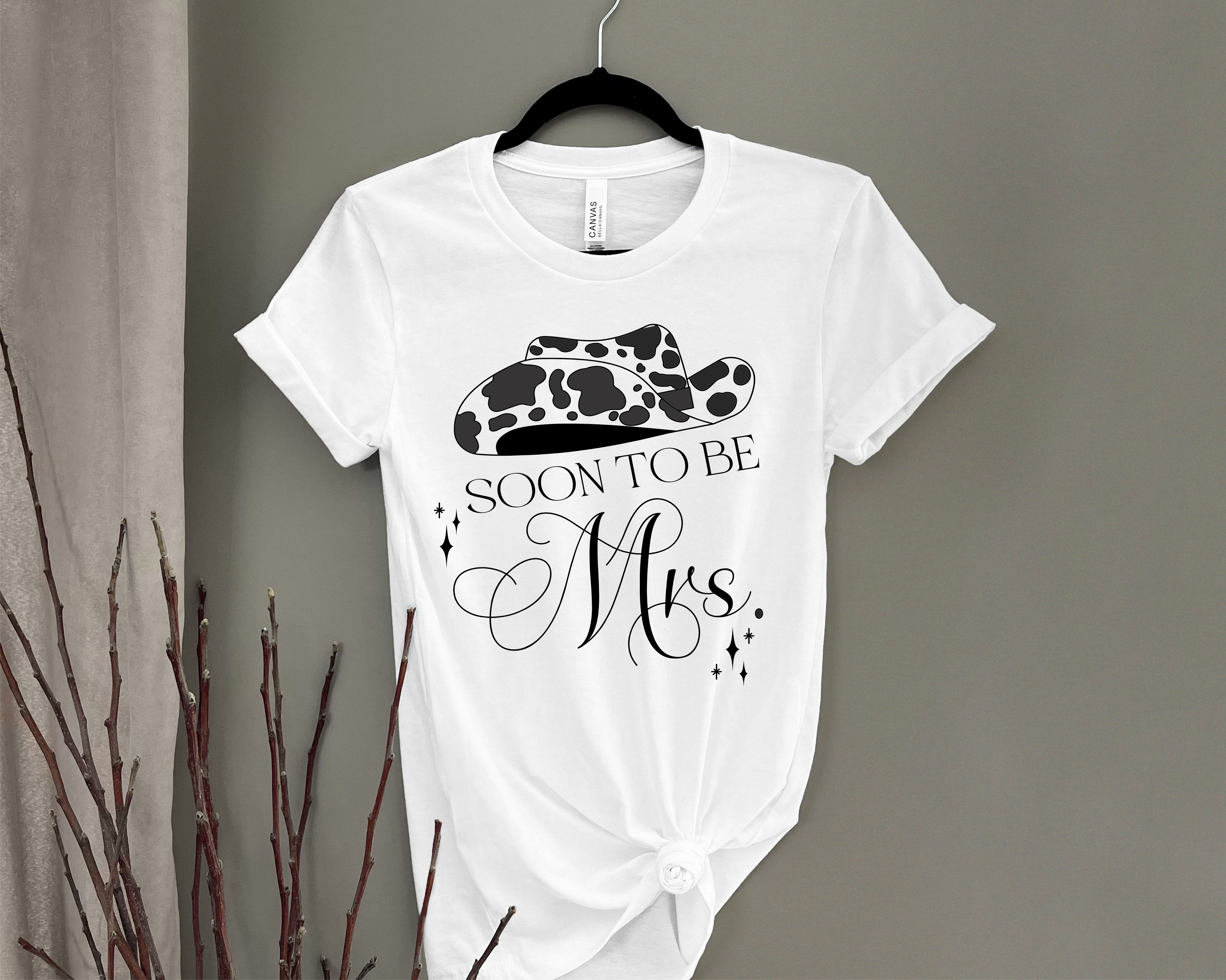 Soon to be Mrs Cowgirl Hat Shirt - Commercially Printed Shirt - Fast Turn Around Time