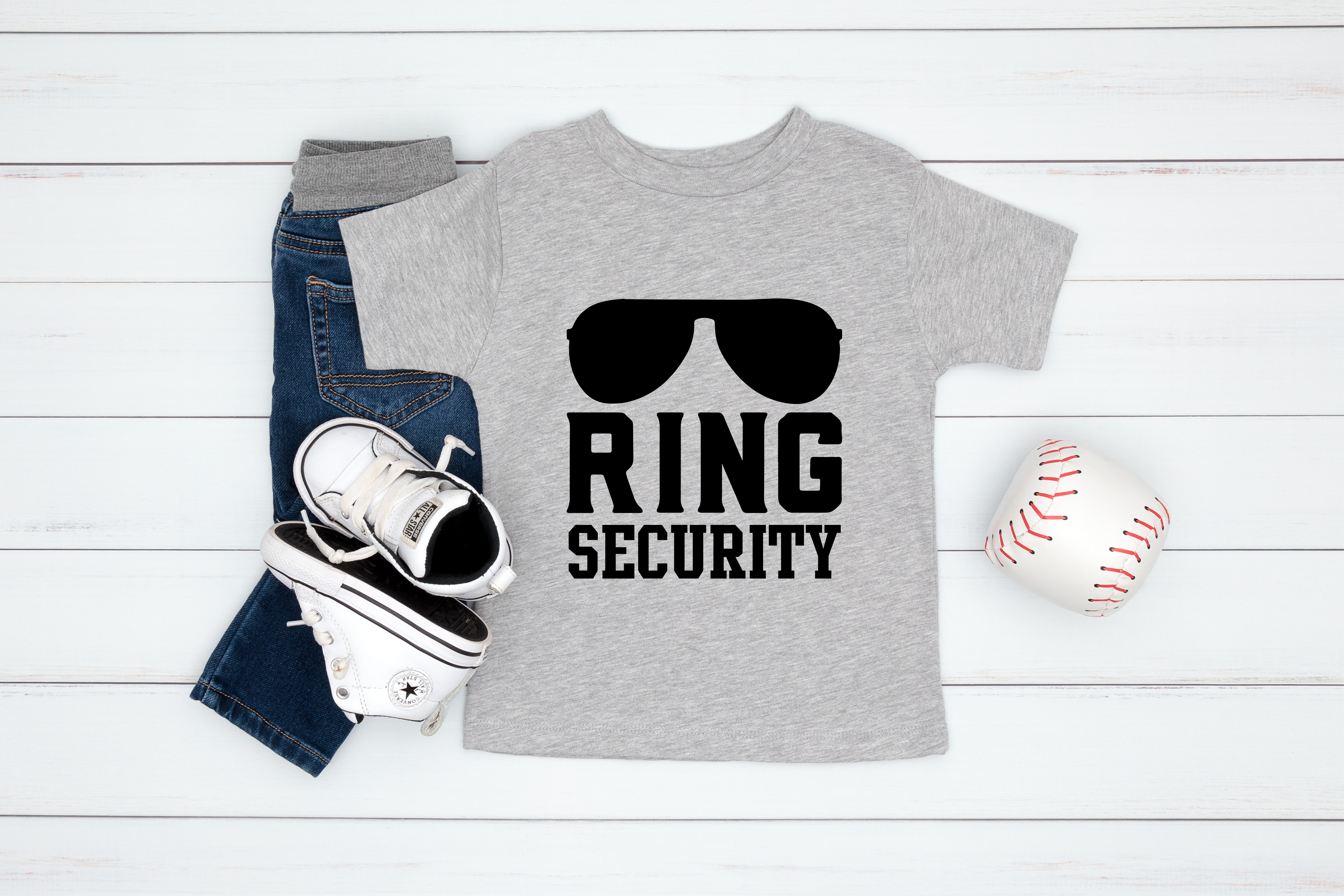 Sunglasses Ring Security  - Wedding Party Shirt - Ring Bearer Shirt