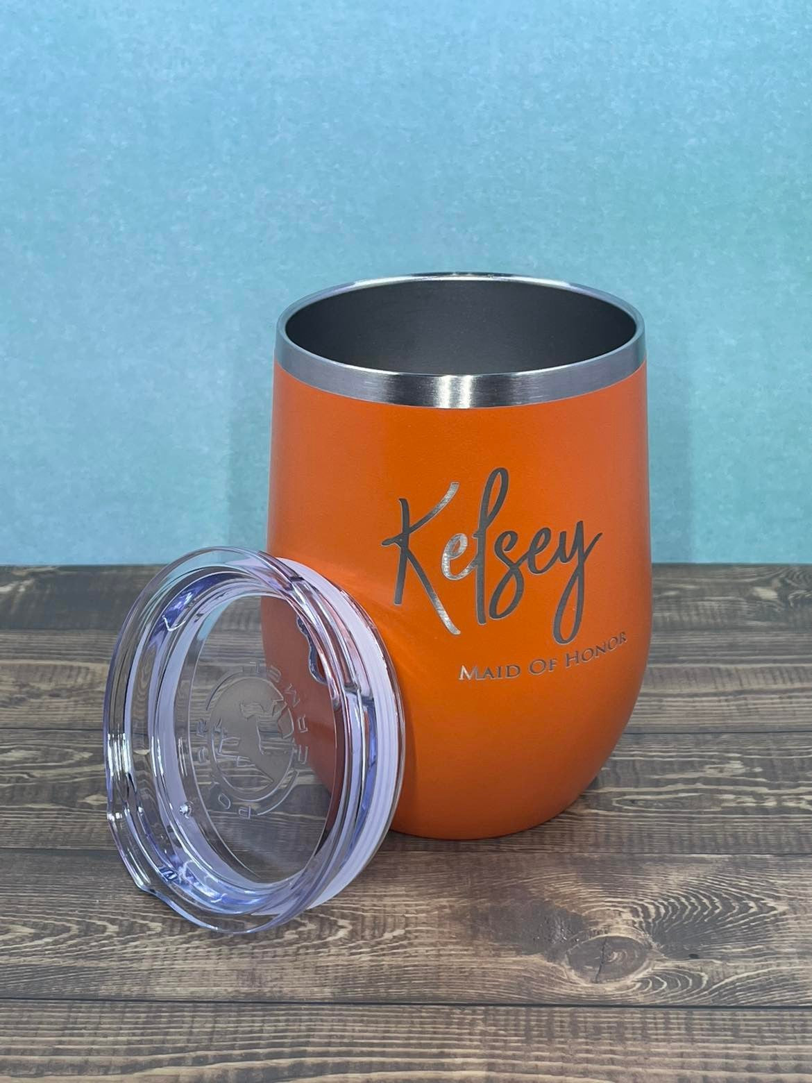 Fun Text Name and / or Title Wine Tumbler - 12 or 16oz Tumbler - Laser Engraved