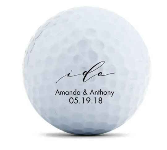 Personalized Golf Ball Wedding Favor - Option 22
