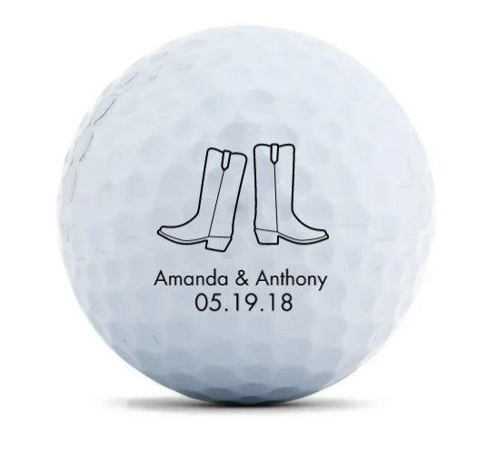 Personalized Golf Ball Wedding Favor - Option 4