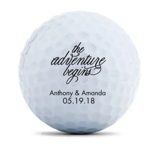 Personalized Golf Ball Wedding Favor - Option 1